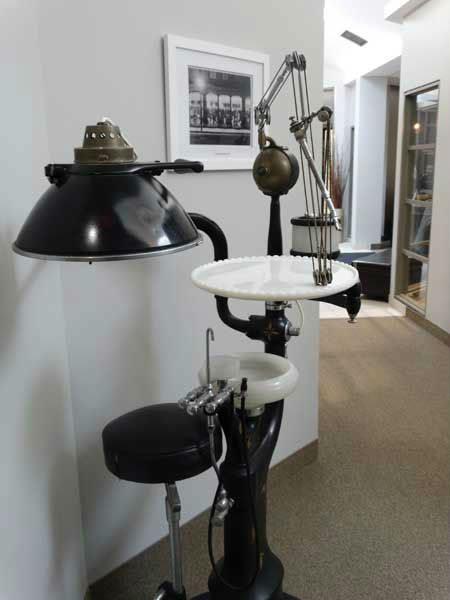 Antique dental station where patients received preventive dental care